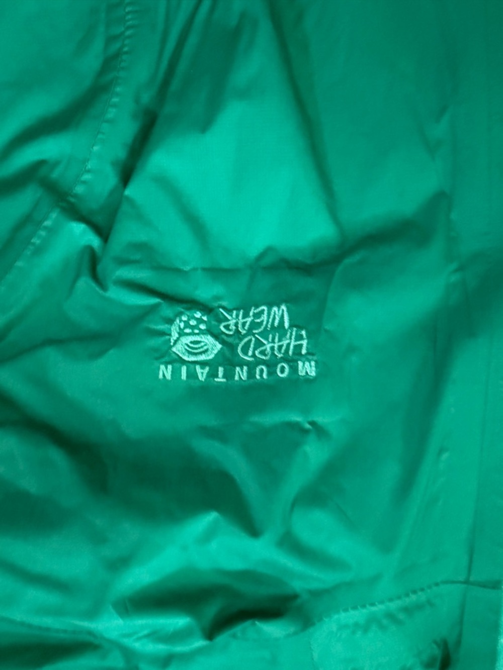 Mountain Hardwear Teal Lightweight Hooded Rain Jacket - Picture 6 of 8